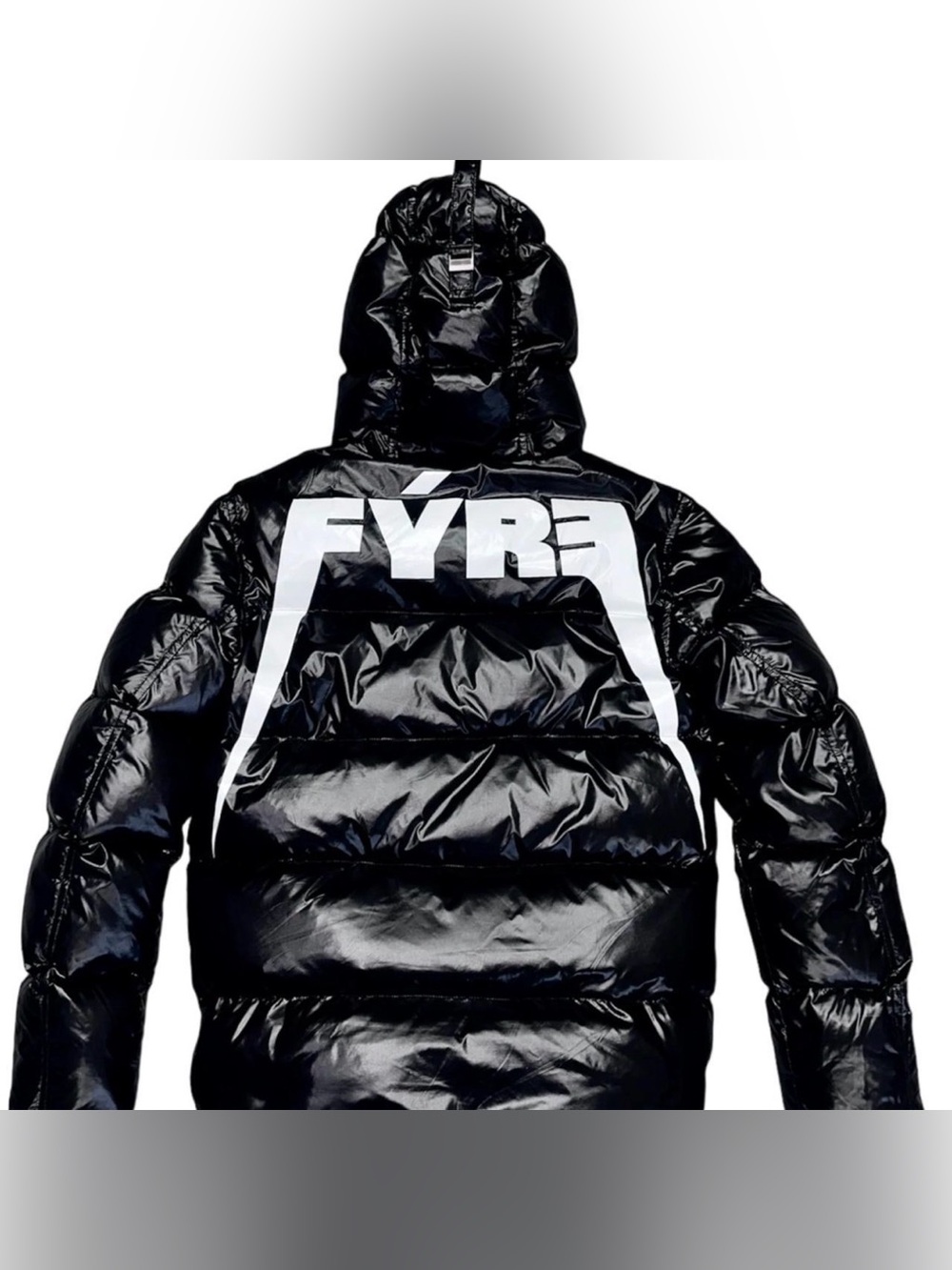 Black FYRE collective puffer jacket OG drop